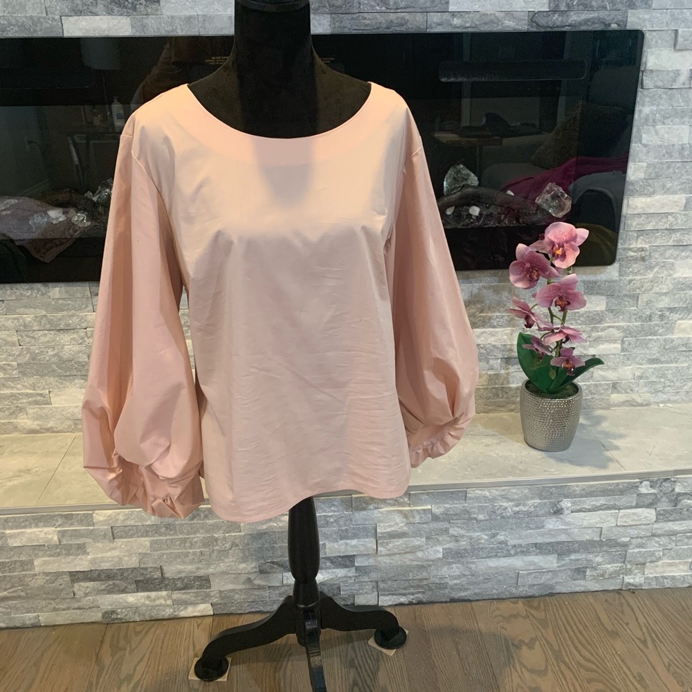 Balloon long sleeve blouse. Rose Smoke color.